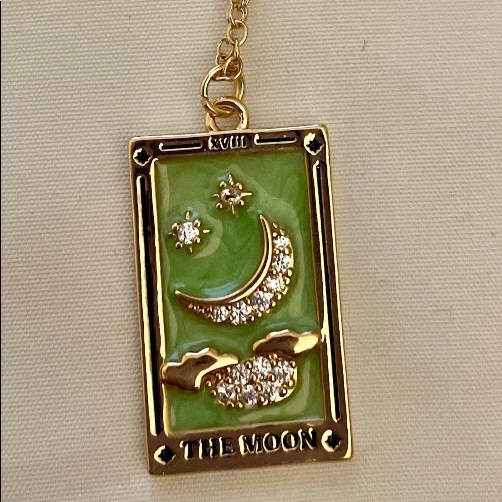 The Moon Tarot card necklace NWT